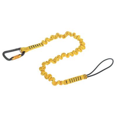 Python Safety Hook2Loop Bungee Tether, 32"-47", Carabiner, 10 lb Cap, Yellow