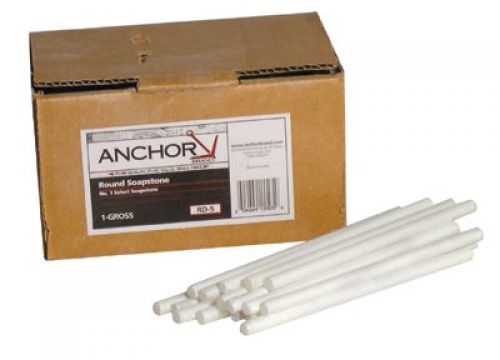 Round Soapstones Anchor Brand, White x 5 in