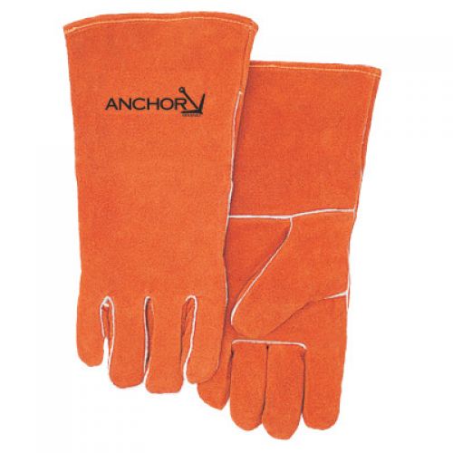COMFOflex Premium Leather Welding Gloves, Split Cowhide, Large, Russet