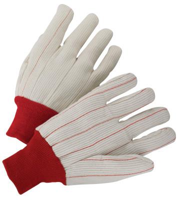 ANCHOR BRAND 1000 Series Canvas Gloves, Mens, Off-White, White Knit-Wrist Cuff