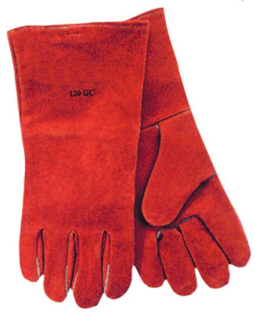 Premium Welding Gloves, Split Cowhide, Large, Pearl Gray