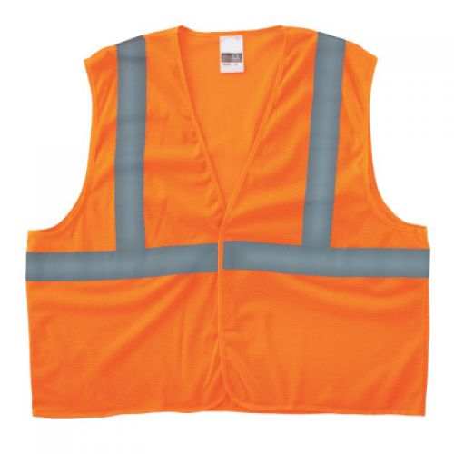 ANCHOR BRAND Class 2 Economy Safety Vests with Pocket, Hook/Loop Closure, 2XL/3XL, Orange