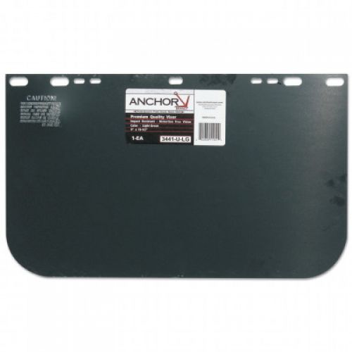 Visor, Light Green, Unbound, 9 in x 15-1/2 in, For Jackson Safety Head Gear/Cap Adaptors