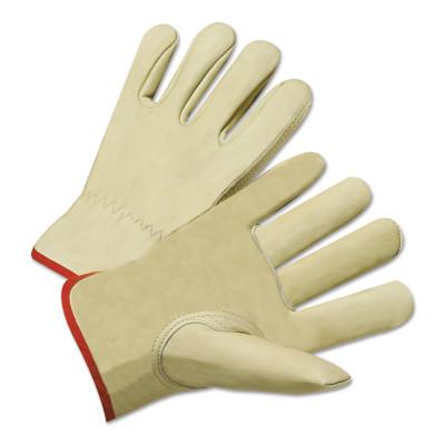 ANCHOR BRAND 4015 Series Standard Grain Cowhide Leather Driver Gloves, Small, Unlined, Tan