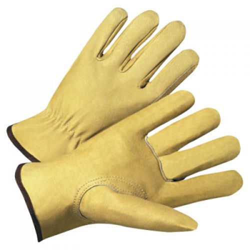 Premium Grain Pigskin Driver Gloves, Large, Unlined, Beige