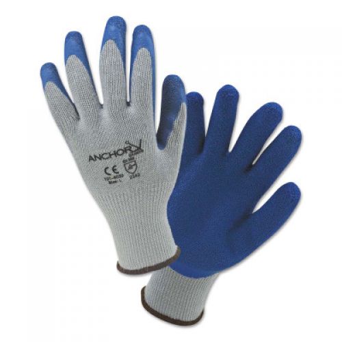 Latex Coated Gloves, X-Large, Blue/Gray