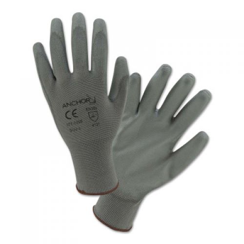 Coated Gloves, Large, Gray