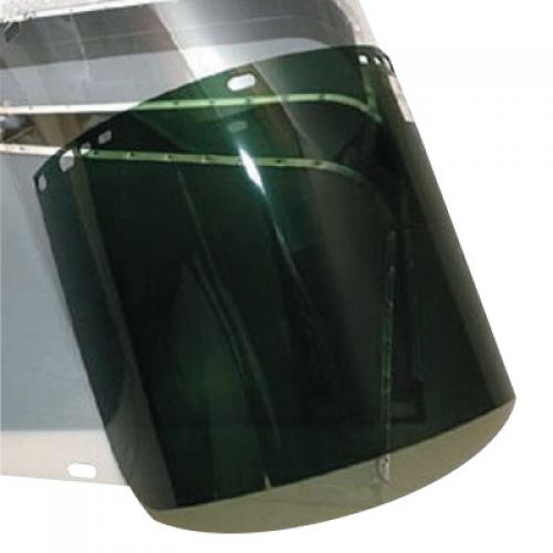 Visor, Dark Green, 8 in x 11 in, Unbound, for Fibre-Metal Head Gear/Cap Adaptors