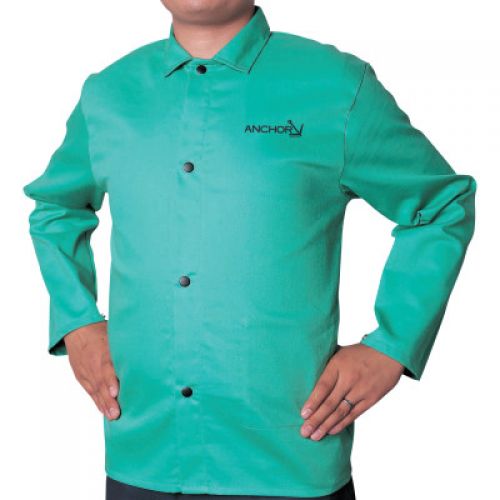 Flame Retardant (FR) Cotton Sateen Jacket, Large, Visual Green