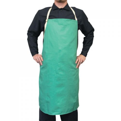 Flame-Retardant Cotton Sateen Bib Aprons with Leather Protective Patch ...