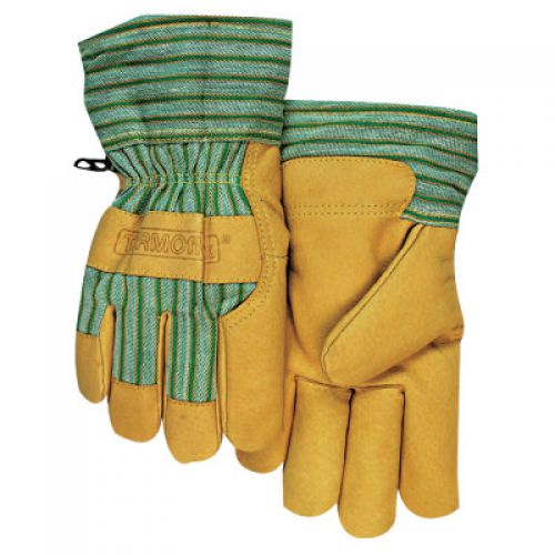 Cold Weather Gloves, Large, Pigskin, Gold