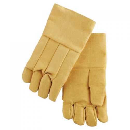 High Heat Wool-Lined Gloves, Fiberglass, Yellow, Large