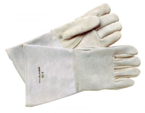 Premium Welding Gloves, Grain Elkskin, Large, Pearl Gray