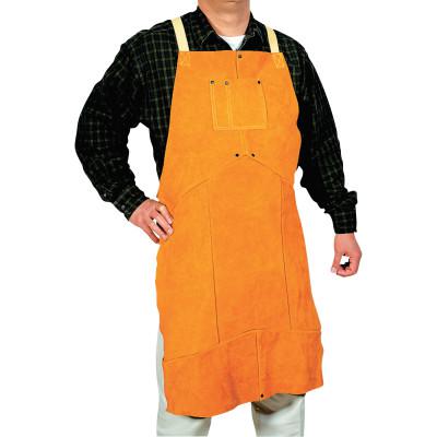 Bib Aprons, 24 in X 42 in, Leather, Golden Brown