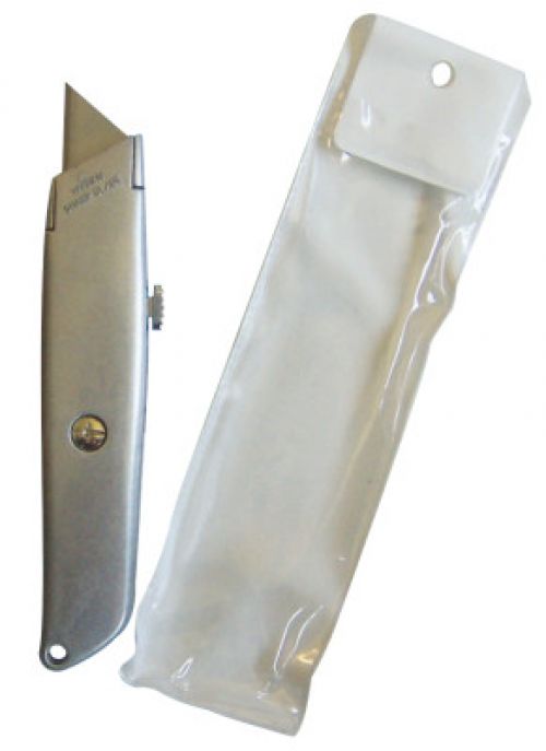 Retractable Blade Utility Knives, 7 in, Retractable Steel Blade, Zinc Alloy