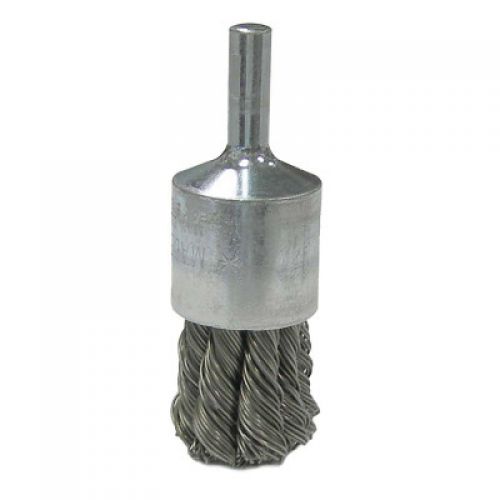 Stem Mounted Knot Wire End Brushes, 3/4 in x 0.014 in