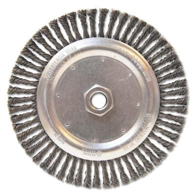 ANCHOR BRAND Narrow Face Stringer Bead Wheel Brushes, 7 x 3/16, 0.02 Carbon Steel, 5/8 - 11