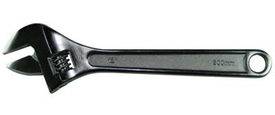 Adjustable Wrench, 12 in L, 1-1/2 in Opening, Chrome Plated