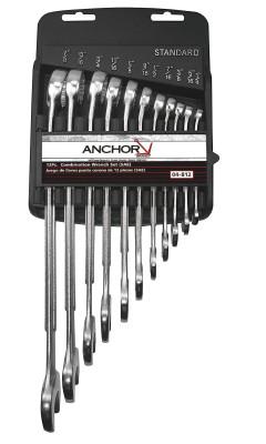 Combination Wrench Set, 11 Piece, 12 Points, SAE