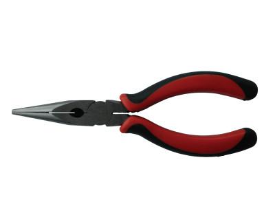 Solid Joint Long Nose Pliers, Drop Forged Steel, 6 in