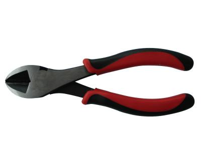 Diagonal Cutting Pliers, 7 in, Side Cut, Red/Black