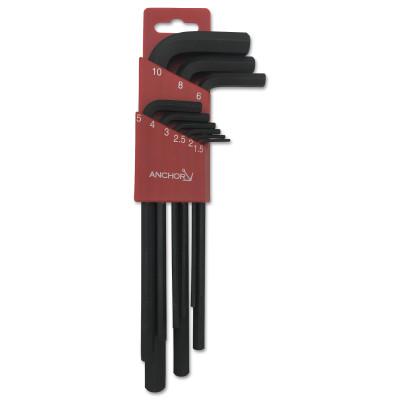 Hex Key Sets with Holders, 9 per set, Metric