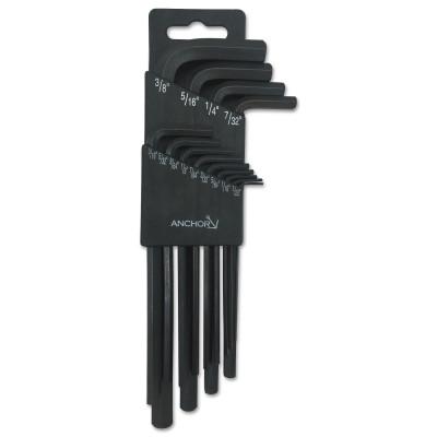 Hex Key Sets with Holders, 13 per set, SAE