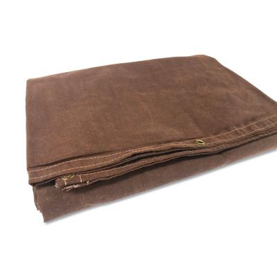 ANCHOR BRAND Protective Tarp, 24 ft Long, 16 ft Wide, Brown Canvas