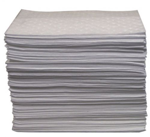 Oil-Only Sorbent Pad, Heavy-Weight, Absorbs 20.5 gal, 15 in x 17 in