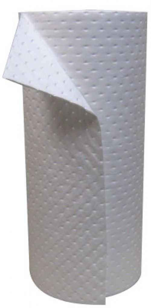 Oil-Only Sorbent Roll, Heavy-Weight, Absorbs 24 gal, 30 in x 120 ft