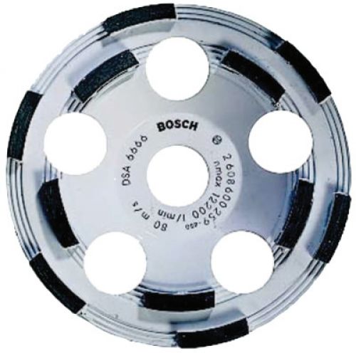 5 in. Double Row Diamond Cup Wheel, 7/8 in Arbor, Grit, 12,200 rpm