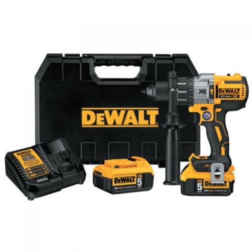 20V MAX XR Lithium Ion Brushless Drill/Driver Kit, 1/2 in Chuck, 5 Ah Batt Cap