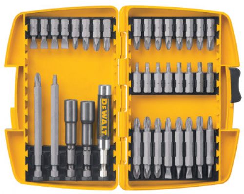 Tough Case Screwdriving Sets, 37 Piece, Philips, Square Recess, slotted, and double-ended Bits