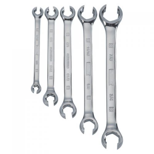 5 Piece Flare Nut Wrench Sets, Metric, 9 x 11 mm to 16 x 18 mm