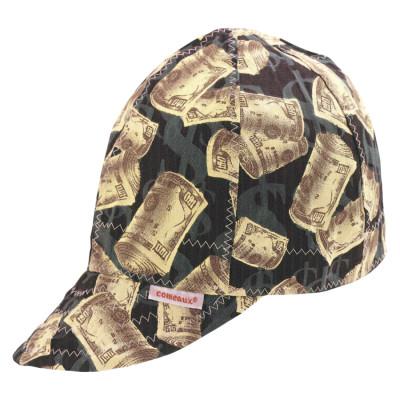 1000-7 Single Sided welding cap In Assorted Comeaux Printed Designs size 7 in Sold in 12 each packs -10700- UPC 706486107003