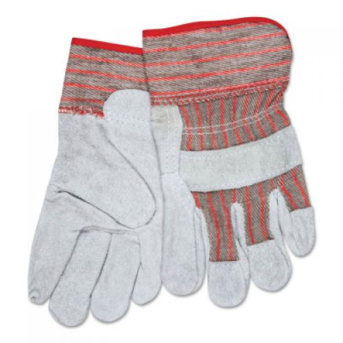Industrial Standard Shoulder Split Glove, Small, Leather, Red and Gray Fabric