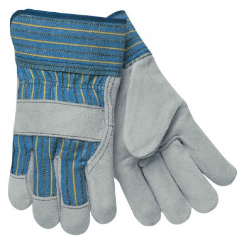 Select Split Cow Gloves, Medium, Gray/White
