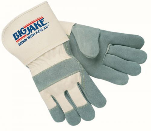 Heavy-Duty Side Split Gloves, Large, Leather