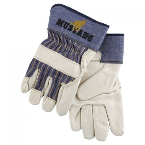 Grain Leather Palm Gloves, X-Large, Grain Cowhide, White