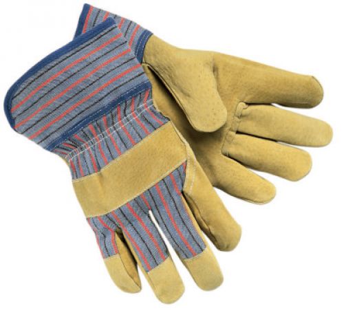 Grain Leather Palm Gloves, Large, Economy Grain Pigskin