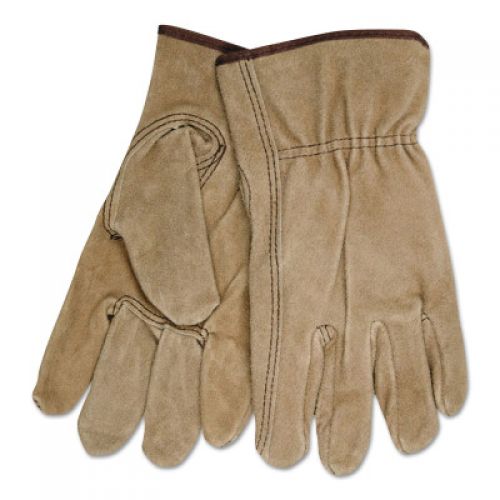 Premium-Grade Leather Driving Gloves, Cowhide, Large, Unlined, Keystone Thumb