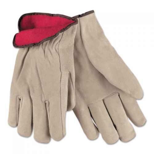 Drivers Gloves, Premium Grade Cowhide, Large, Jersey Lining
