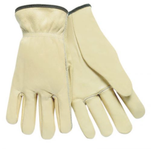 Unlined Drivers Gloves, Premium Grade Cowhide, Large, Keystone Thumb, Beige
