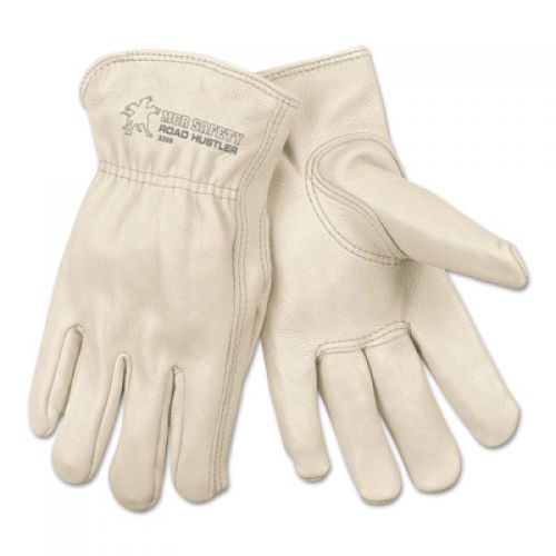Unlined Drivers Gloves, Premium Grade Cowhide, Small, Keystone Thumb, Beige