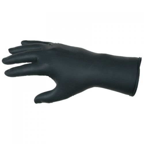 Nitrile Disposable Gloves, NitriShield Stealth Xtra, Rolled Cuff, Unlined, 2X-Large, Black, 6 mil Thick