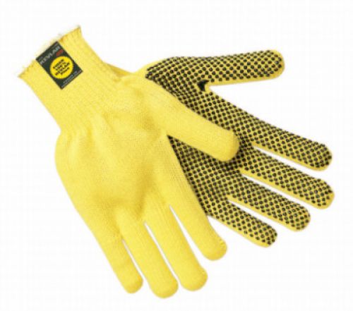 Kevlar Gloves, Small, Yellow, PVC Dots 1 Side