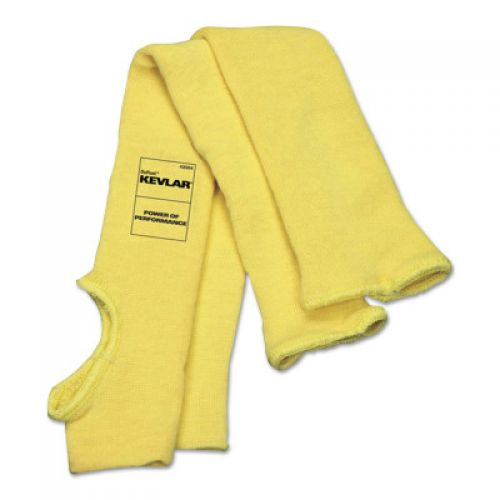 Cut Resistant Sleeves, Single Ply, 18 in Long, Yellow
