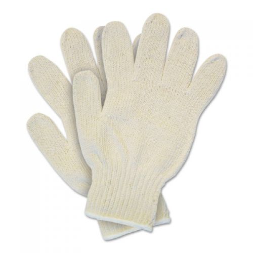 String Knit Gloves, Large, Hemmed, Heavy Weight, Natural