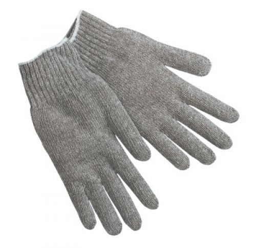 Knit Gloves, Large, Hemmed, Heavy Weight, Gray