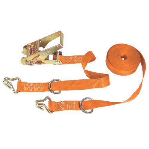 KEEPER Ratchet Tie-Down Straps, Double-J Hooks, 1 in W, 15 ft L, 2,000 lb Capacity